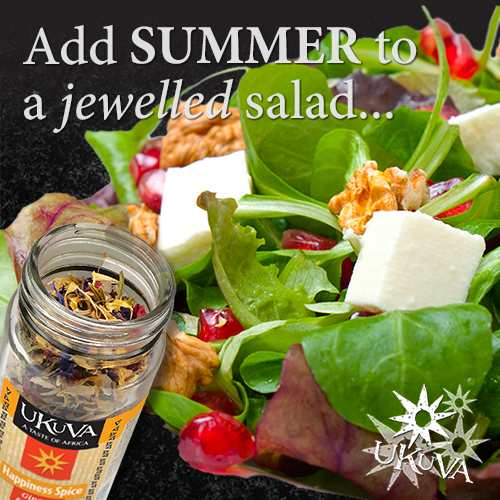 Jewelled Summer Salad with Ukuva Happiness Spice Grinder