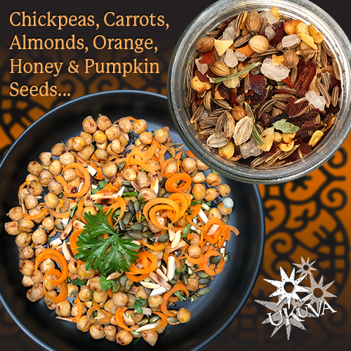 Fried Chickpea & Carrot salad with Ukuva Harissa Spice Grinder