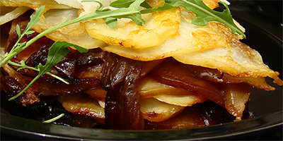 Potato Galette with Red Onion Relish