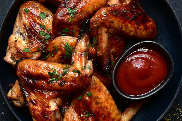 Grilled Chicken Wings with Ukuva Sweet Onion Sauce