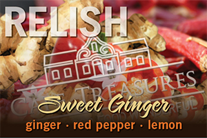 Label front of Sweet Ginger Relish