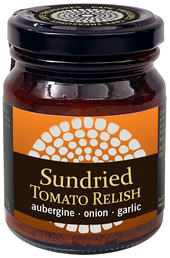 Cape Treasures Sundried Tomato Relish jar