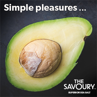 Simple Pleasures half avocado on the Savoury Superior Sea Salt page