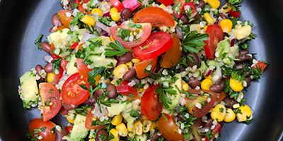 Bulgar Wheat salad and Cape Mustard with Honey dressing