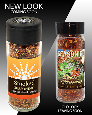 Old and new label Smoked Seasoning
